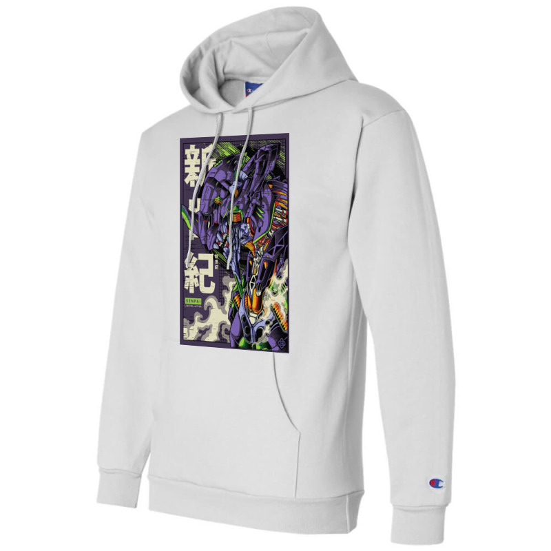 Neon Eva 01 Mecha Champion Hoodie by fredcbenny | Artistshot