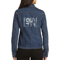 Michigan State Spartans Farmer - Farm Life Ladies Denim Jacket | Artistshot