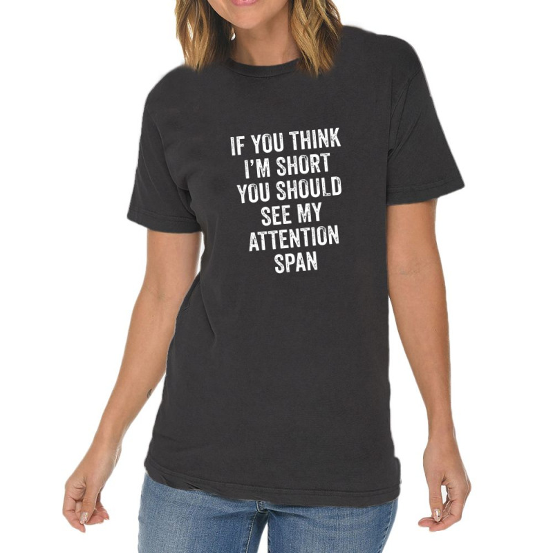 Short Attention Awareness Funny Vintage T-shirt | Artistshot