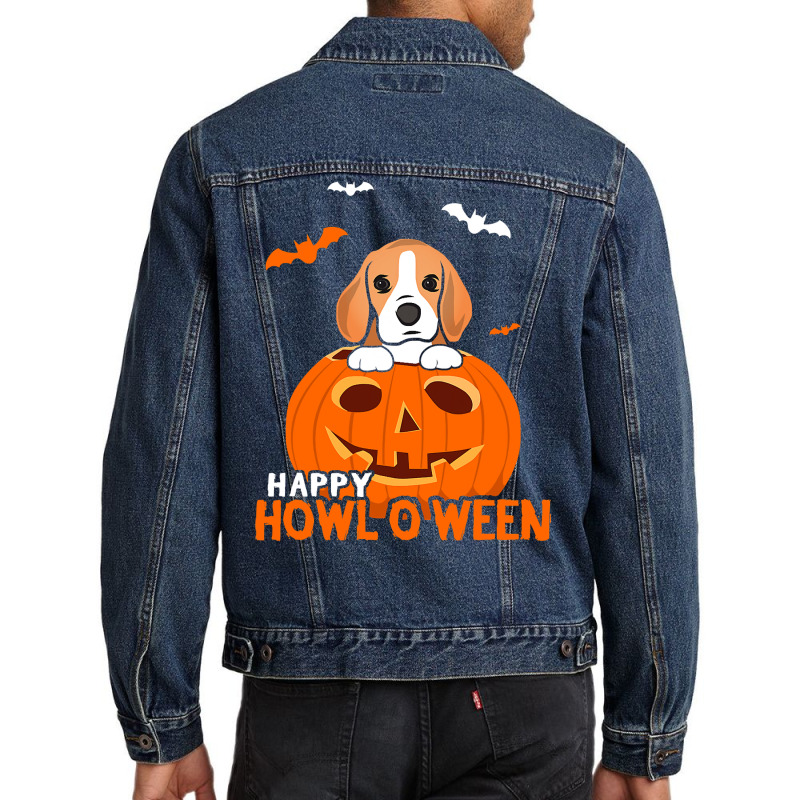 Cute Halloween Beagle Dog Pumpkin Costumes Thanksgiving Men Denim Jacket | Artistshot