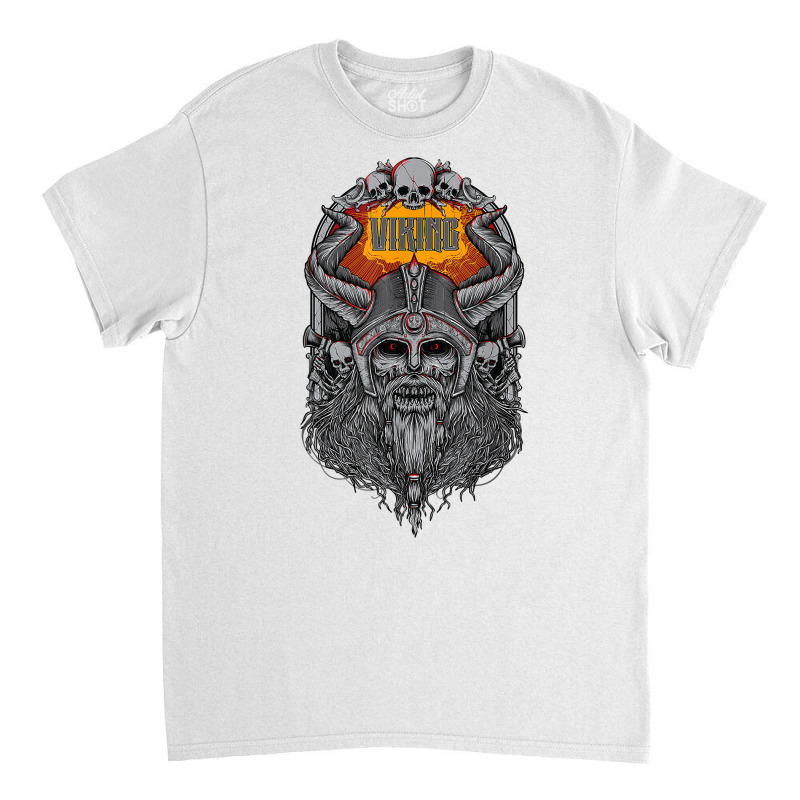 Viking Skull Warrior Norse Nordic Mythology Horned Helmet T Shirt Classic T-shirt | Artistshot