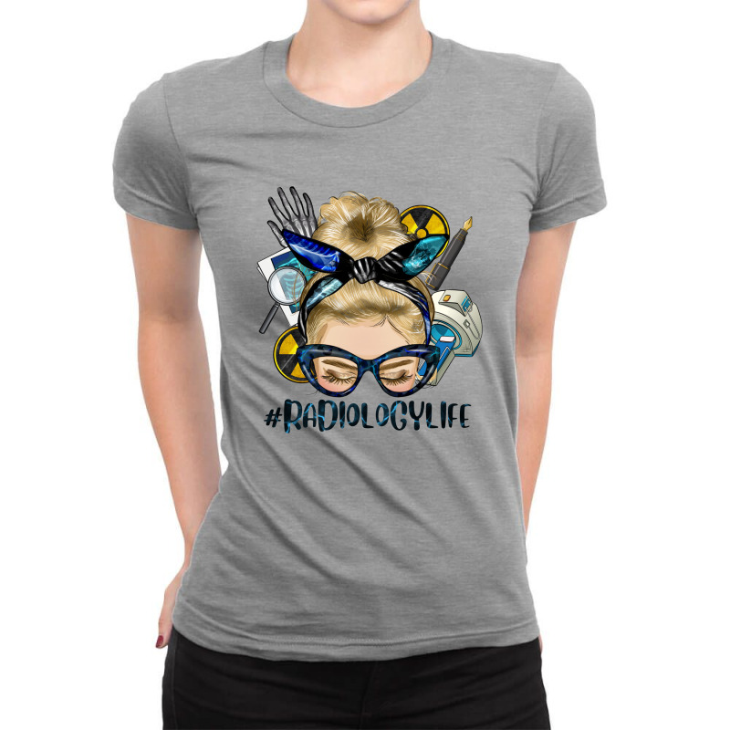 Blonde Messy Bun Radiology Life Ladies Fitted T-Shirt by HRA Design Shop | Artistshot