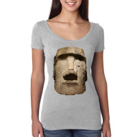 Easter Island Moai Statue Monolith World Mystery Women's Triblend Scoop T-shirt | Artistshot