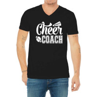 Proud Cheer Coach Megaphone & Football Cheer Coach For Fans V-neck Tee | Artistshot