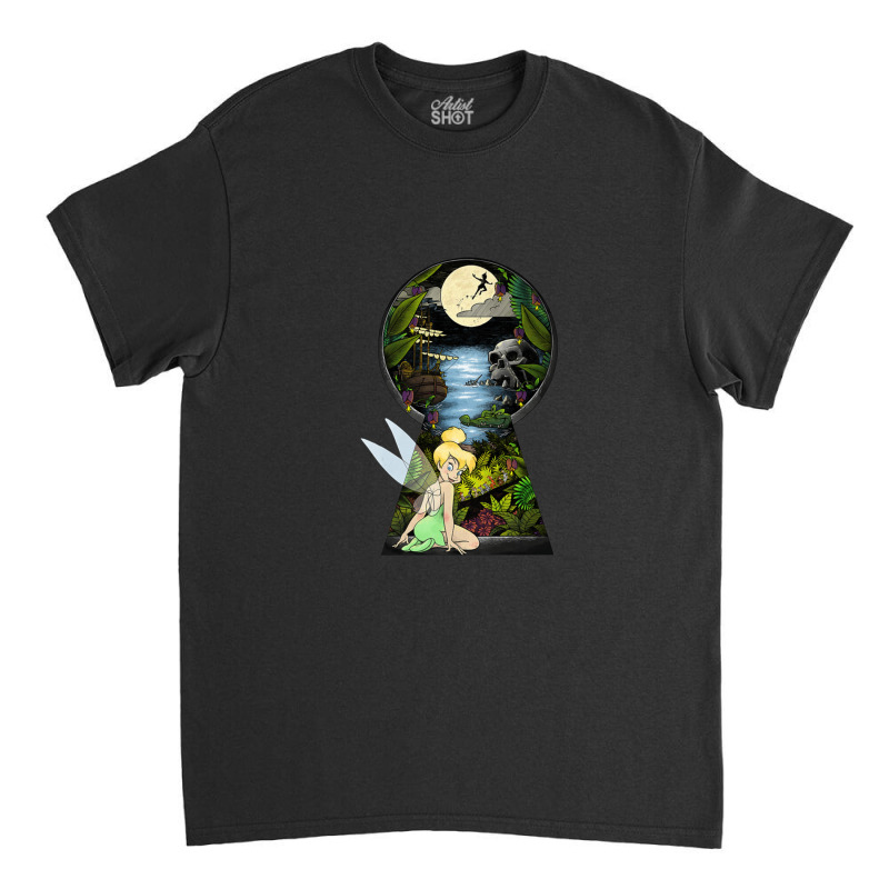 Peter Pan Tinkerbell Keyhole Classic T-shirt by IsaiahStark | Artistshot