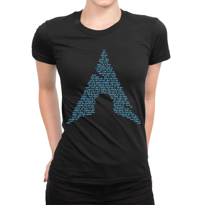 Arch Gnulinux Richard Stallman Interject Pasta Classic Ladies Fitted T-Shirt by cm-arts | Artistshot