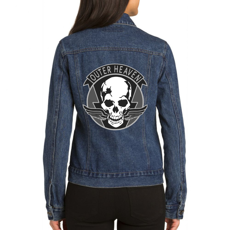 Metal Gear Solid Outer Heaven Classic Ladies Denim Jacket by cm-arts | Artistshot