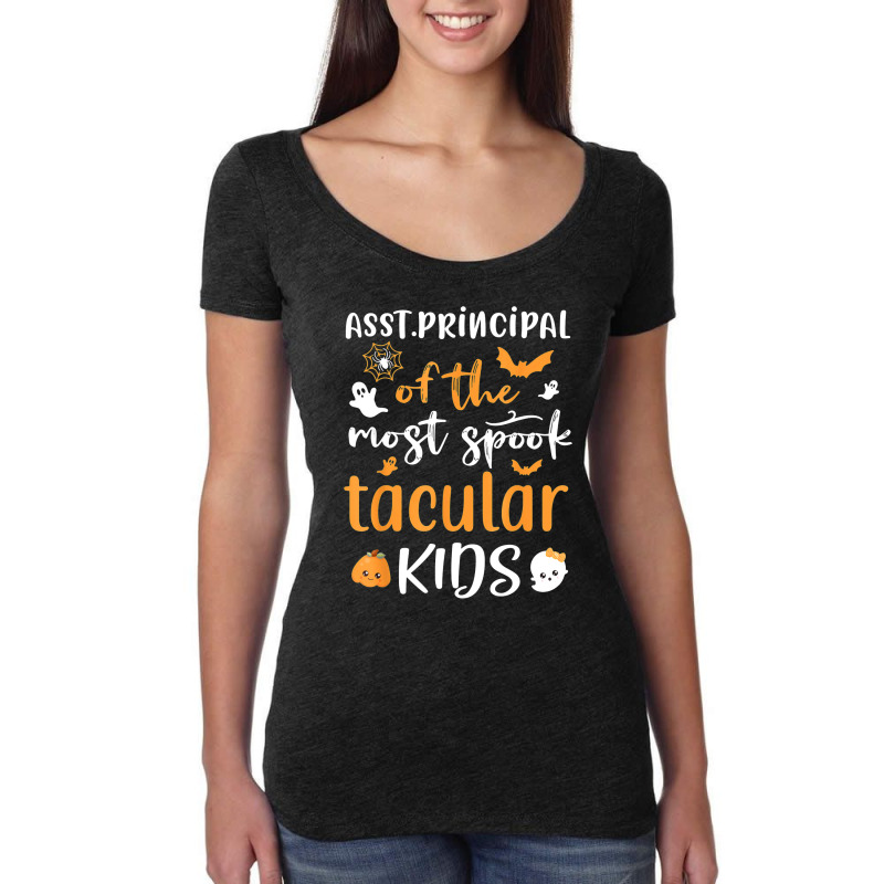 Assistant Asst Principal Of The Most Spook Tacular Kids Women's Triblend Scoop T-shirt by Bestarts | Artistshot