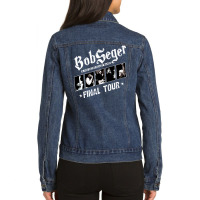 Special Bob The Legend Rock And Roll American Seger Final Tour Ladies Denim Jacket | Artistshot