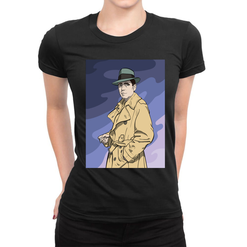 Women Men Bogart Man Funny Gifts Boys Girls Ladies Fitted T-Shirt by ArtistMarquis | Artistshot