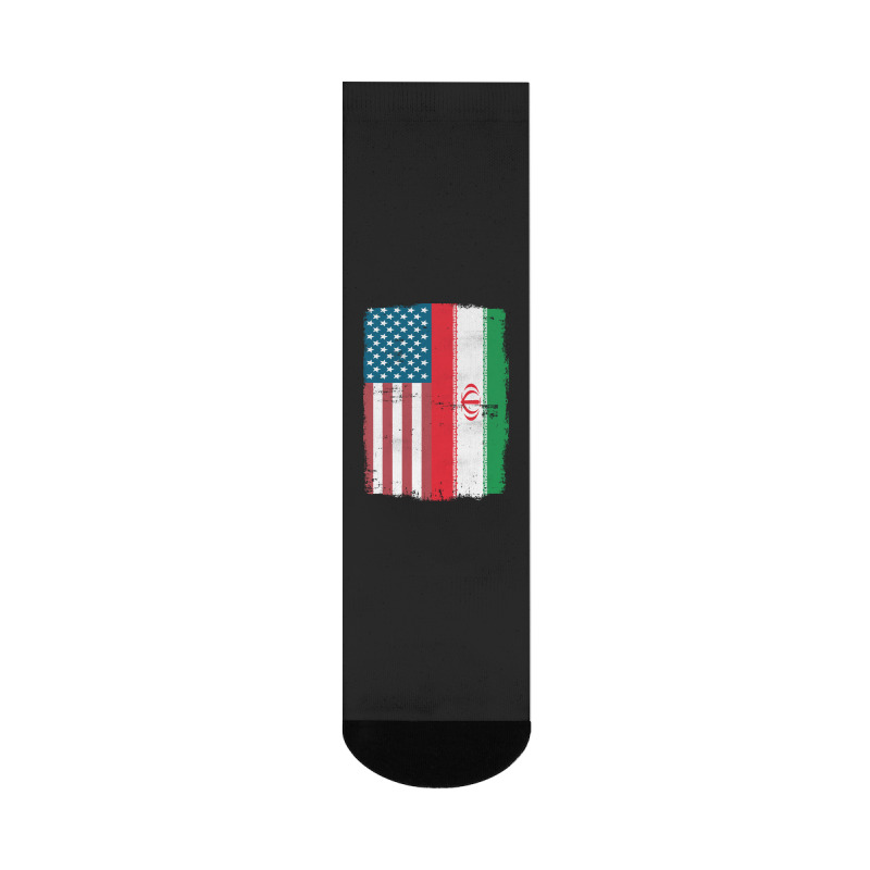 Iranian American Flag, Iranian American Flag Vintage, Iranian American Crew Socks | Artistshot