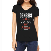 Genesis Is Retired Not Expired Women's V-neck T-shirt | Artistshot