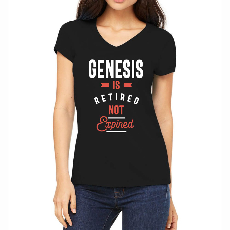 Genesis Is Retired Not Expired Women's V-Neck T-Shirt by cidolopez | Artistshot