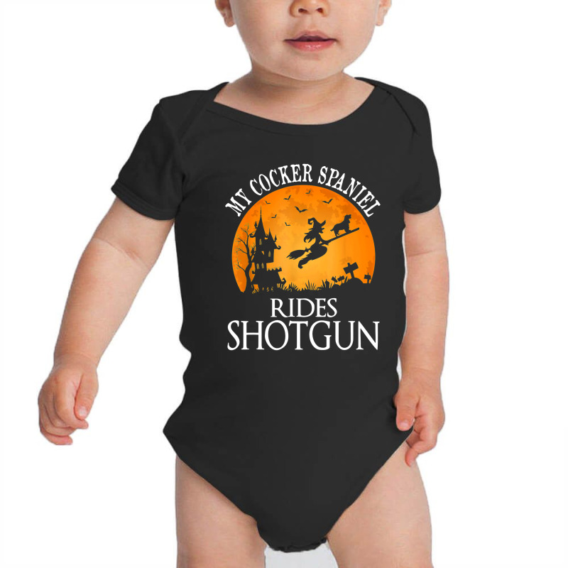 Cocker Spaniel Rides Shotgun Dog Lover Halloween Party Gift Baby Bodysuit by Bestshirt | Artistshot