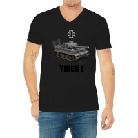 Tiger I German Heavy Tank Ww2 Military Panzerkampfwagen V-neck Tee | Artistshot