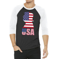 Donald Trump American, Donald Trump American Vintage, Donald Trump Ame 3/4 Sleeve Shirt | Artistshot