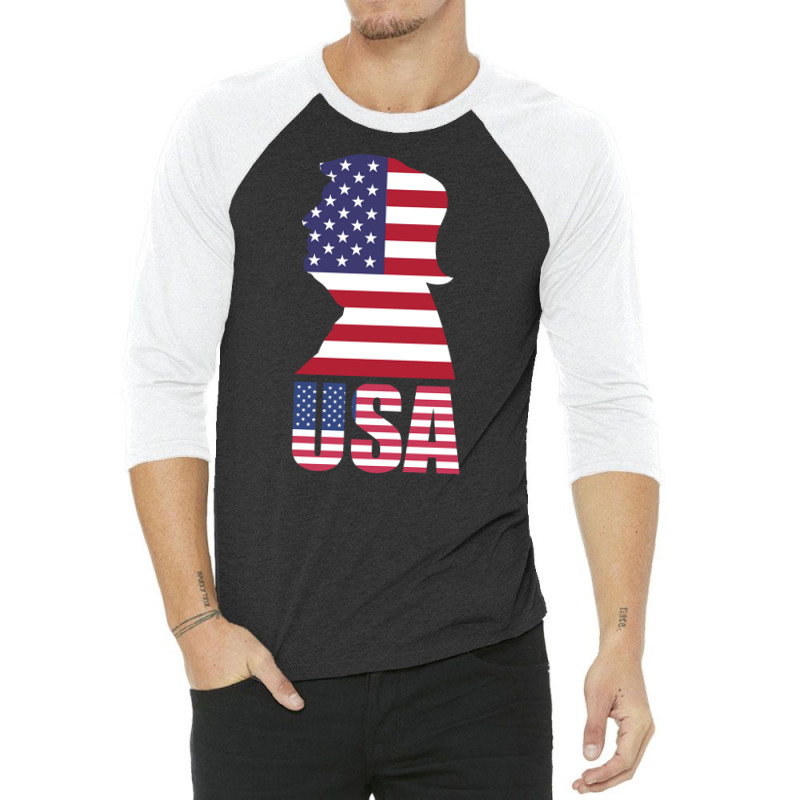 Donald Trump American, Donald Trump American Vintage, Donald Trump Ame 3/4 Sleeve Shirt | Artistshot