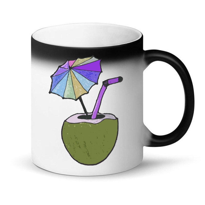 Coconut Drink With Umbrella T  Shirt1455 Magic Mug | Artistshot