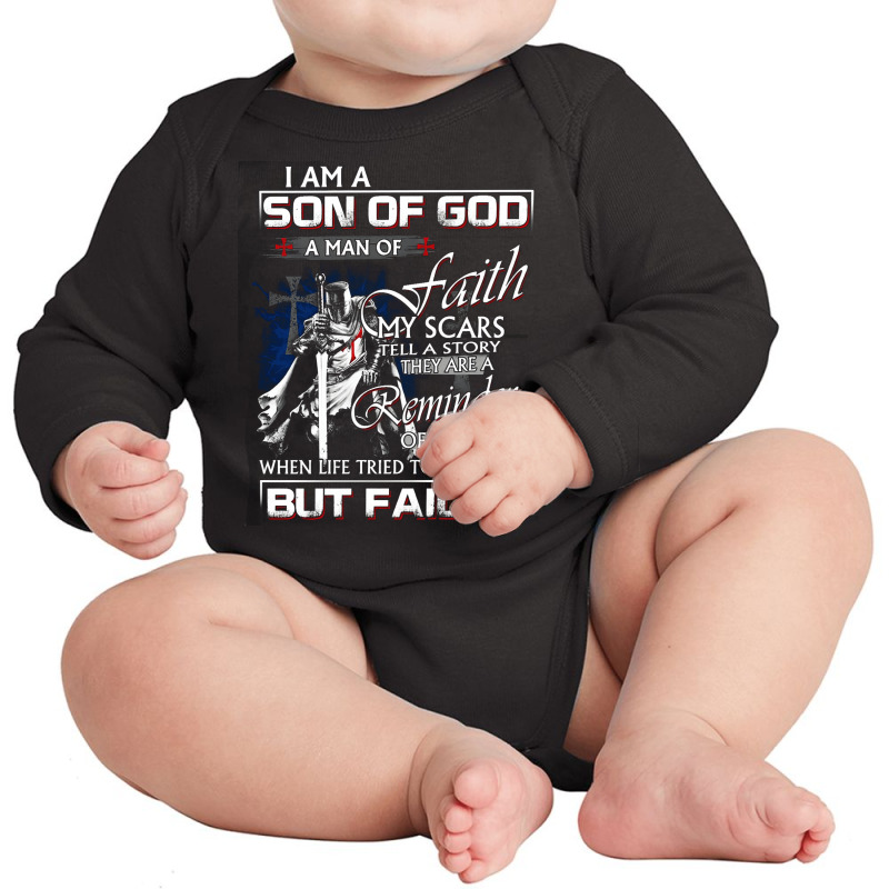 I Am A Son Of God Jesus Warrior Christ, Son Of God, I Am A Son Of God  Long Sleeve Baby Bodysuit | Artistshot