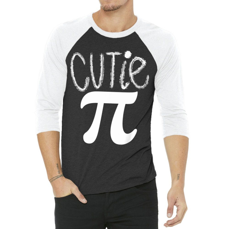 Kids Cutie Pi Math Pun Cutie Pie Toddler Kids  For Pi Day Mens Womens 3/4 Sleeve Shirt | Artistshot