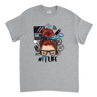 Redhead Messy Bun Information Technology Life Classic T-shirt | Artistshot