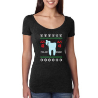 Christmas Ugly Sweater Molar Bear Dentist Women's Triblend Scoop T-shirt | Artistshot