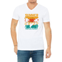 Summer Vibes Beach Surfing V-neck Tee | Artistshot