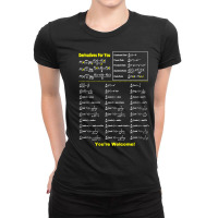 Derivatives For You You’re Welcome Funny Math Graphic Music Ladies Fitted T-shirt | Artistshot