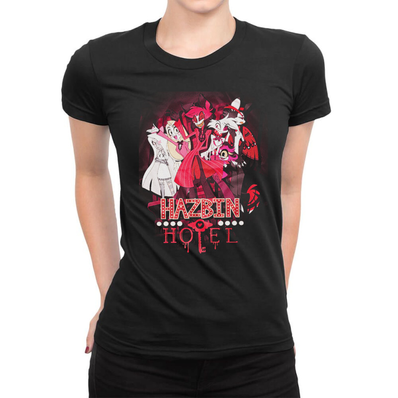 Hazbin Hotel, Graphic, Funny, Alastor, Hazbin, Hotel, Angel Dust, Radi Ladies Fitted T-Shirt by SHRIIIO ARTIST | Artistshot