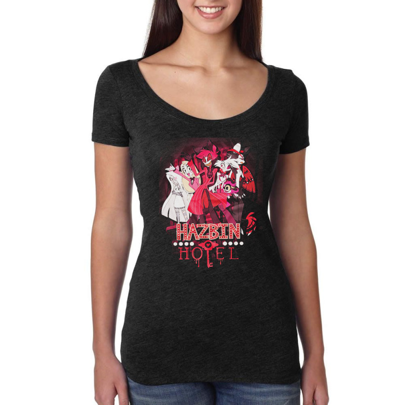 Hazbin Hotel, Graphic, Funny, Alastor, Hazbin, Hotel, Angel Dust, Radi Women's Triblend Scoop T-shirt by SHRIIIO ARTIST | Artistshot