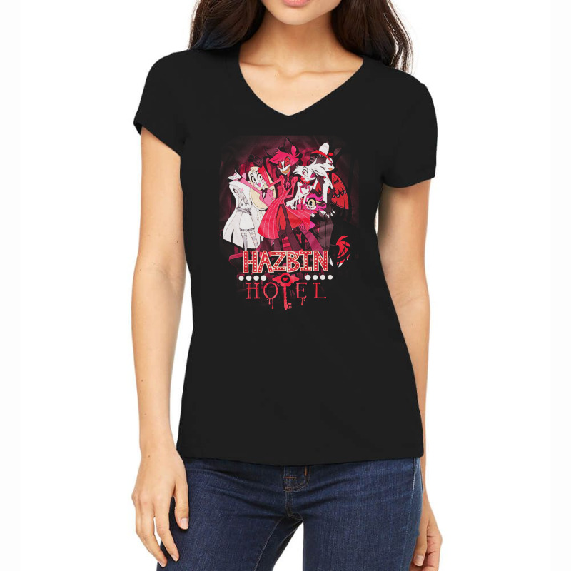 Hazbin Hotel, Graphic, Funny, Alastor, Hazbin, Hotel, Angel Dust, Radi Women's V-Neck T-Shirt by SHRIIIO ARTIST | Artistshot