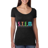 Stem Science Technology Engineering Math Teacher Gift Music Retro Women's Triblend Scoop T-shirt | Artistshot