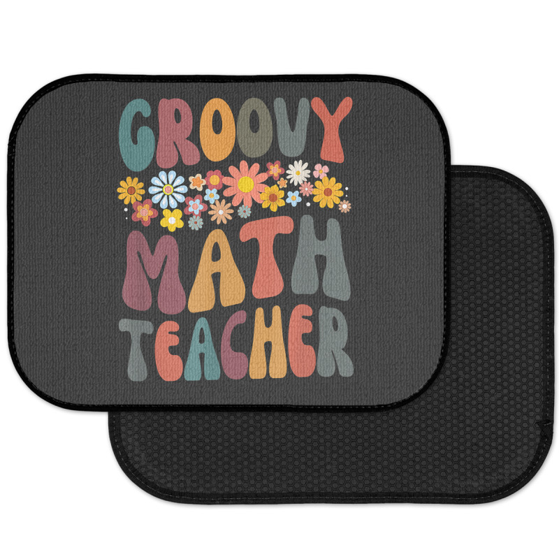 Floral Retro Groovy Math Teacher Matching Student Subject Mens Best Rear Car Mat | Artistshot