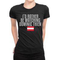 I'd Rather Be Watching Dominic Thiem Ladies Fitted T-shirt | Artistshot