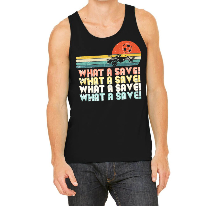 What A Save Vintage Retro Rocket Soccer Car League Tank Top by cm-arts | Artistshot