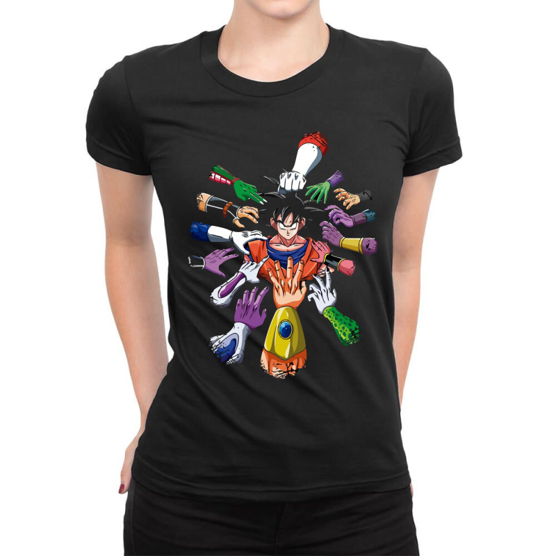 Goku And Enemy, Dragonball, Dbz, Cartoon Kids Ladies Fitted T-Shirt by cm-arts | Artistshot