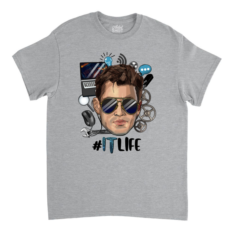 Male Information Technology Life Classic T-shirt by HRA Design Shop | Artistshot