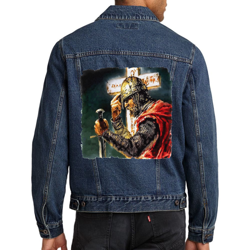 Crusader Knightt Usyk Champions Men Denim Jacket | Artistshot