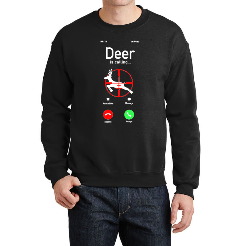 Buck Deer Hunting Hunter Phone Display Vintage Deer Is Premium Crewneck Sweatshirt by cm-arts | Artistshot