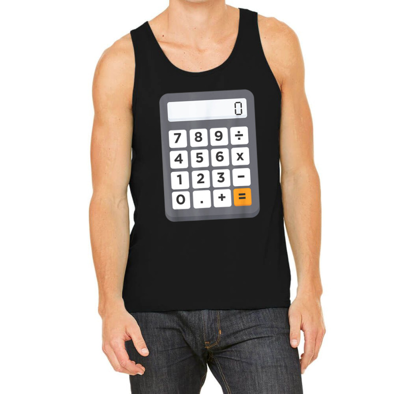 Funny Accountant Halloween Costume Outfit Math Calculator Tank Top by Newart | Artistshot