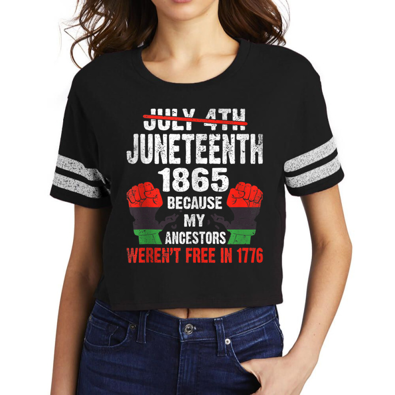 Juneteenth My Ancestors Free Black African Flag Pride Fist Characters  Scorecard Crop Tee by KhalilDesign | Artistshot