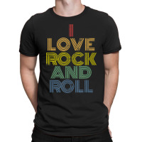 I Love Rock And Roll Distressed Rainbow 70s T-shirt | Artistshot