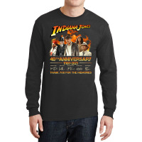 Indiana Jones 40th Anniversary 1981-2021 Thank You For The Memories Long Sleeve Shirts | Artistshot