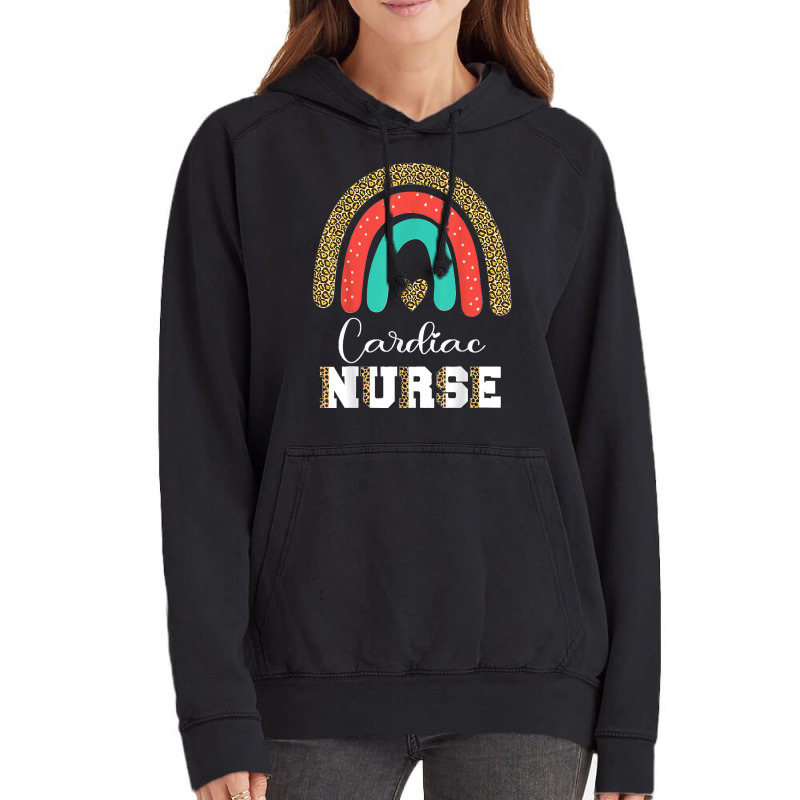 Cardiac Nurse Leopard Cardiologist Graduation Cardiology Vintage Hoodie by cm-arts | Artistshot