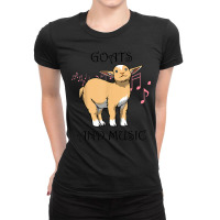 Funny Musician Goat Farm Animal Music Ladies Fitted T-shirt | Artistshot