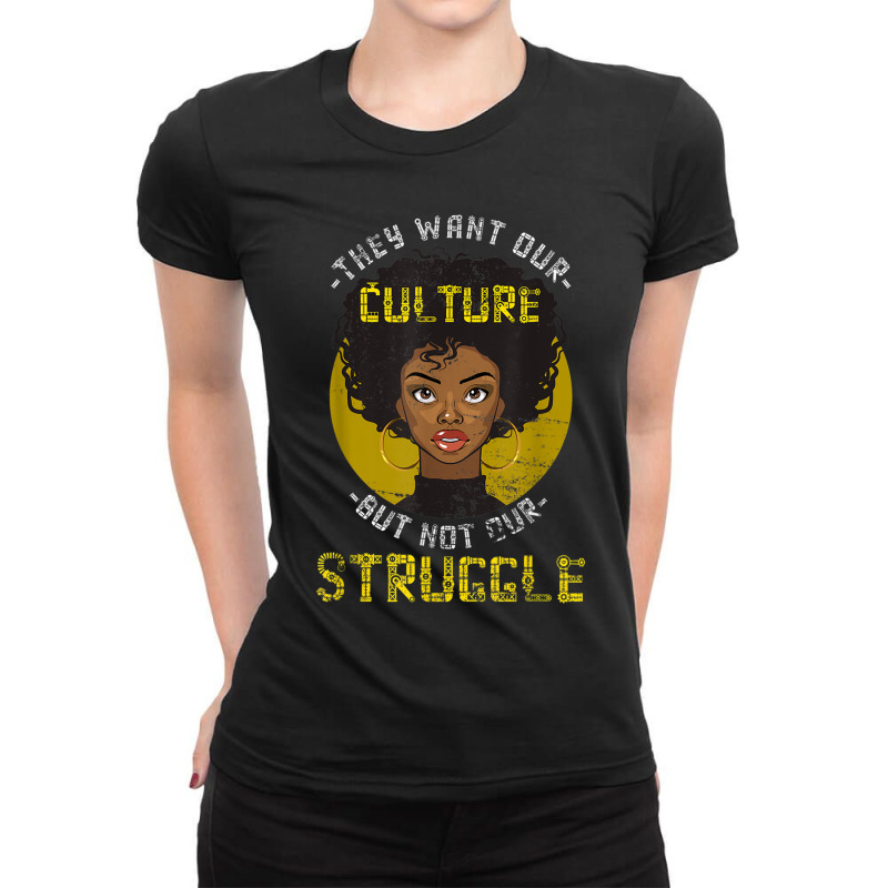 African Roots American Pride Women Gift Black History Month Music Retr Ladies Fitted T-Shirt by TyrellDesign | Artistshot