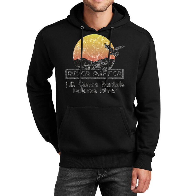 Dolores River Canoe Rentals River Rafter (distressed) Unisex Hoodie | Artistshot