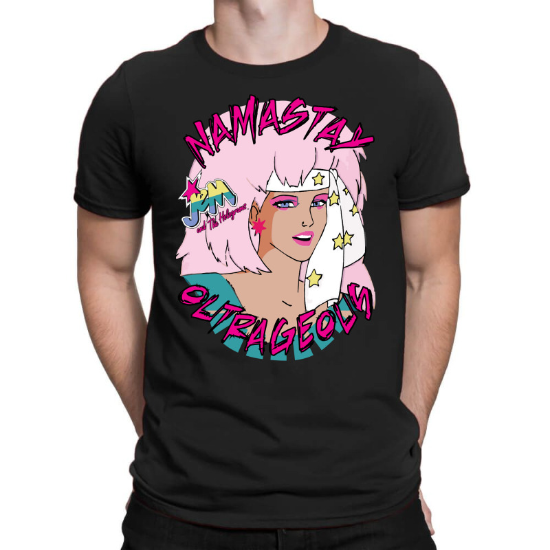 Jem And The Holograms Yoga Outrageous Namastay In Bed 80s Party Mask T-Shirt by AnitaKovich | Artistshot