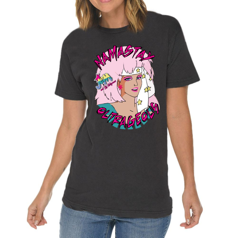 Jem And The Holograms Yoga Outrageous Namastay In Bed 80s Party Mask Vintage T-Shirt by AnitaKovich | Artistshot