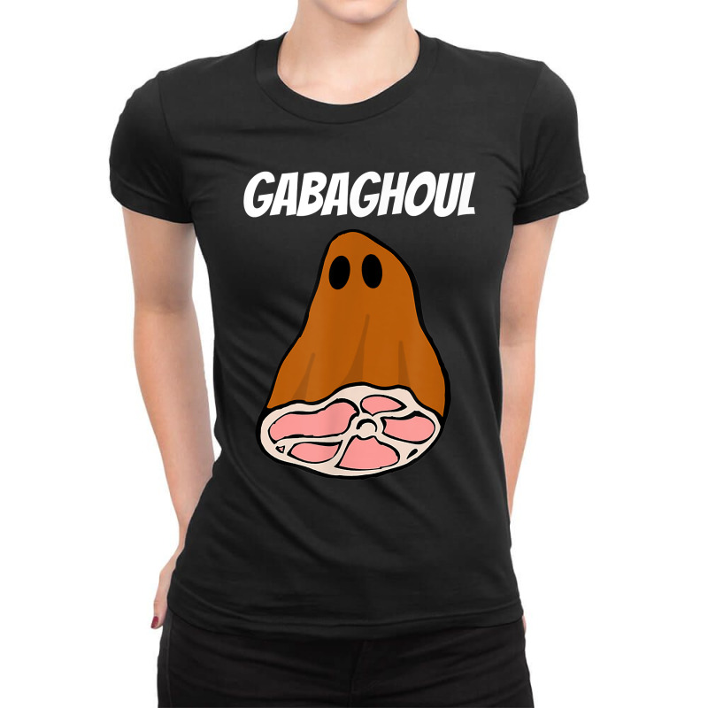 New Jersey Slang Halloween Dry Cured Meat Gabaghoul Gabagool Ladies Fitted T-Shirt by BonnieTori | Artistshot